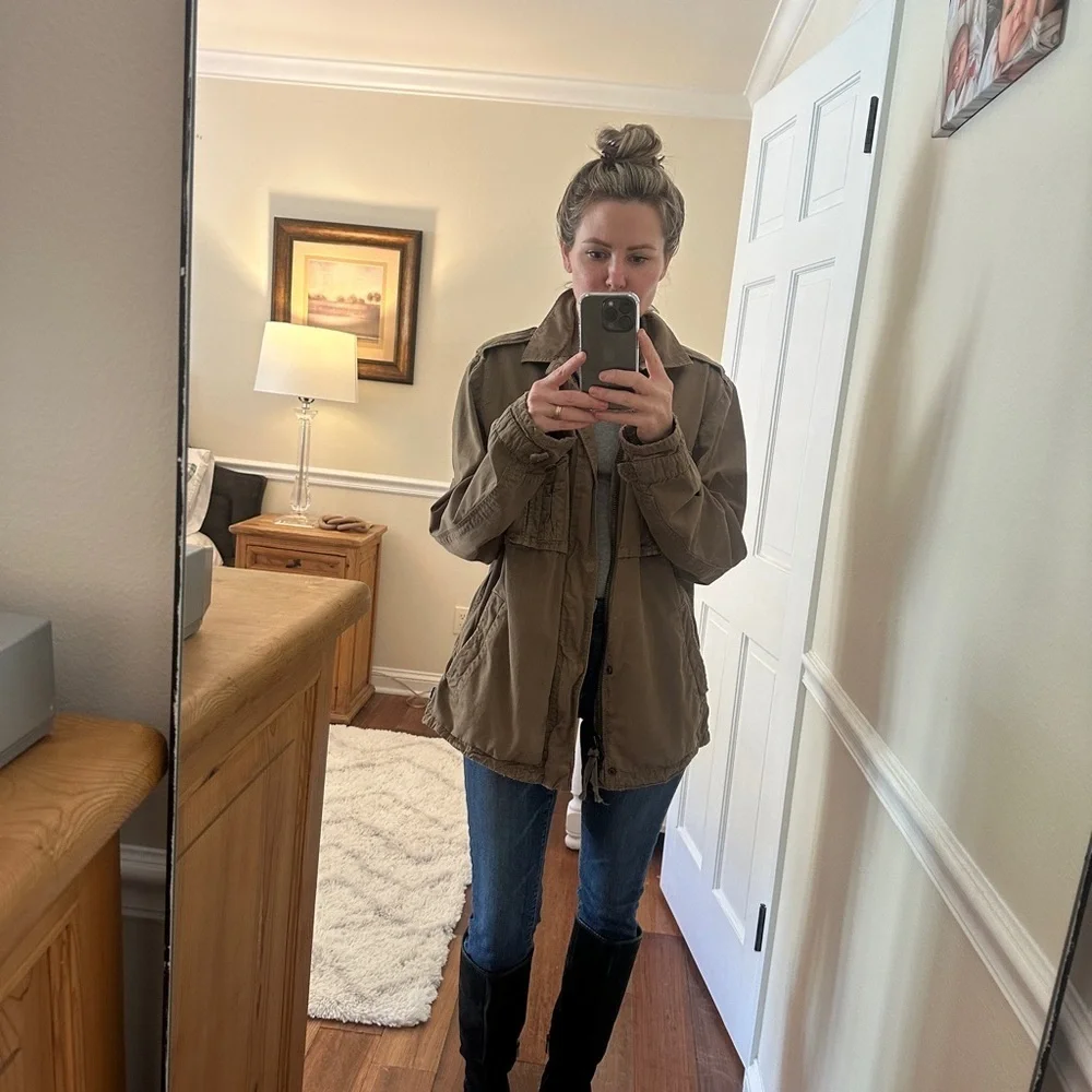 J. Crew Women's cotton green Utility Jacket